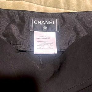 Black Chanel pants are in great condition
